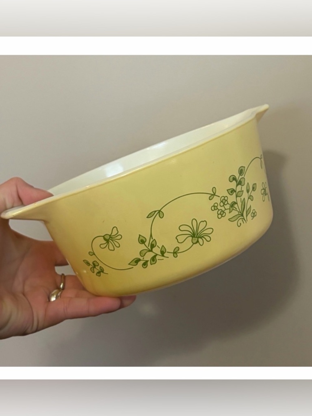 Vintage Pyrex Shenandoah 474B 1.5L Floral Casserole Dish Mixing Bowl Collectible